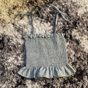 Stretchy Smock Crop Top